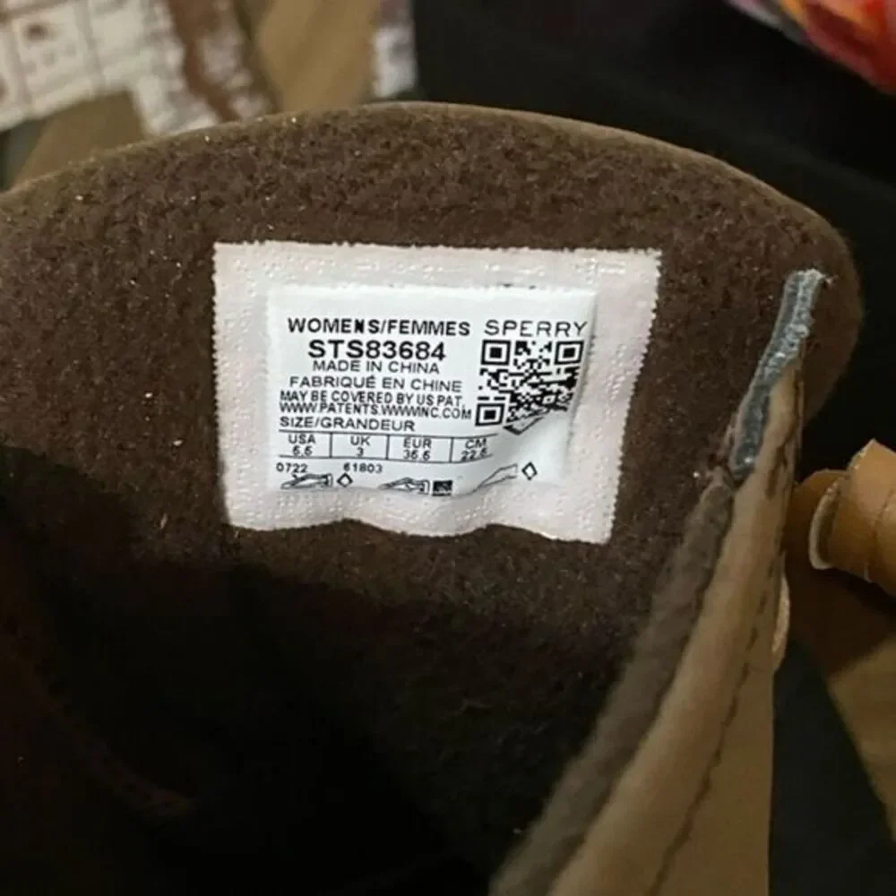 Sperry Saltwater Duck Boots Women 5.5 Brown Black‎ Side Zip STS83684 Weather